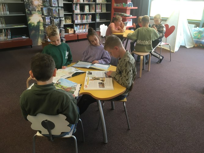 Koele boeken zoeken De Meerkoet groep 5-6 a